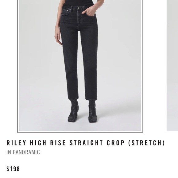 Agolde Denim - AGOLDE - RILEY HIGH RISE STRAIGHT CROP (STRETCH)
IN PANORAMIC